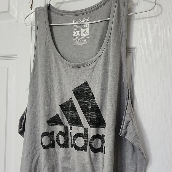 Adidas Gray Performance Tee - Picture 3 of 4